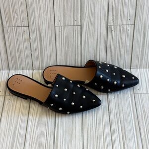 a new day Black Studded Mules